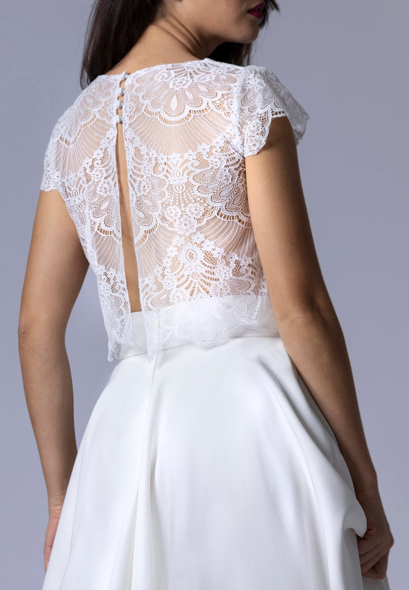 Crop top de mariage - CAMILLE - AM LUX COUTURE