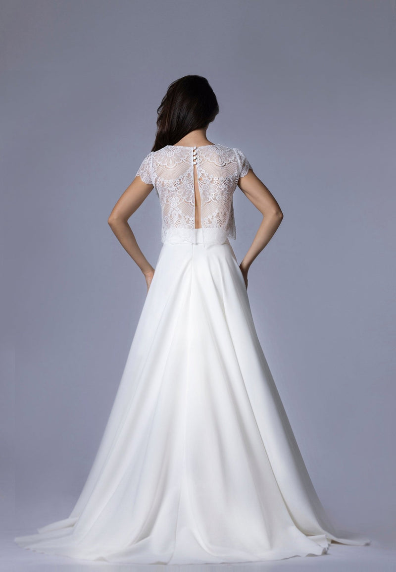 Crop top de mariage - CAMILLE - AM LUX COUTURE