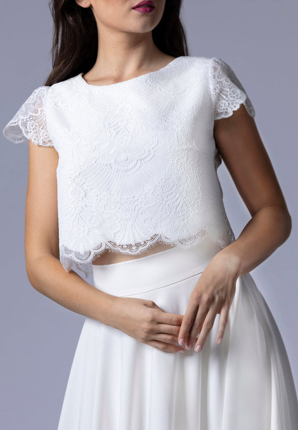 Crop top de mariage - CAMILLE - AM LUX COUTURE