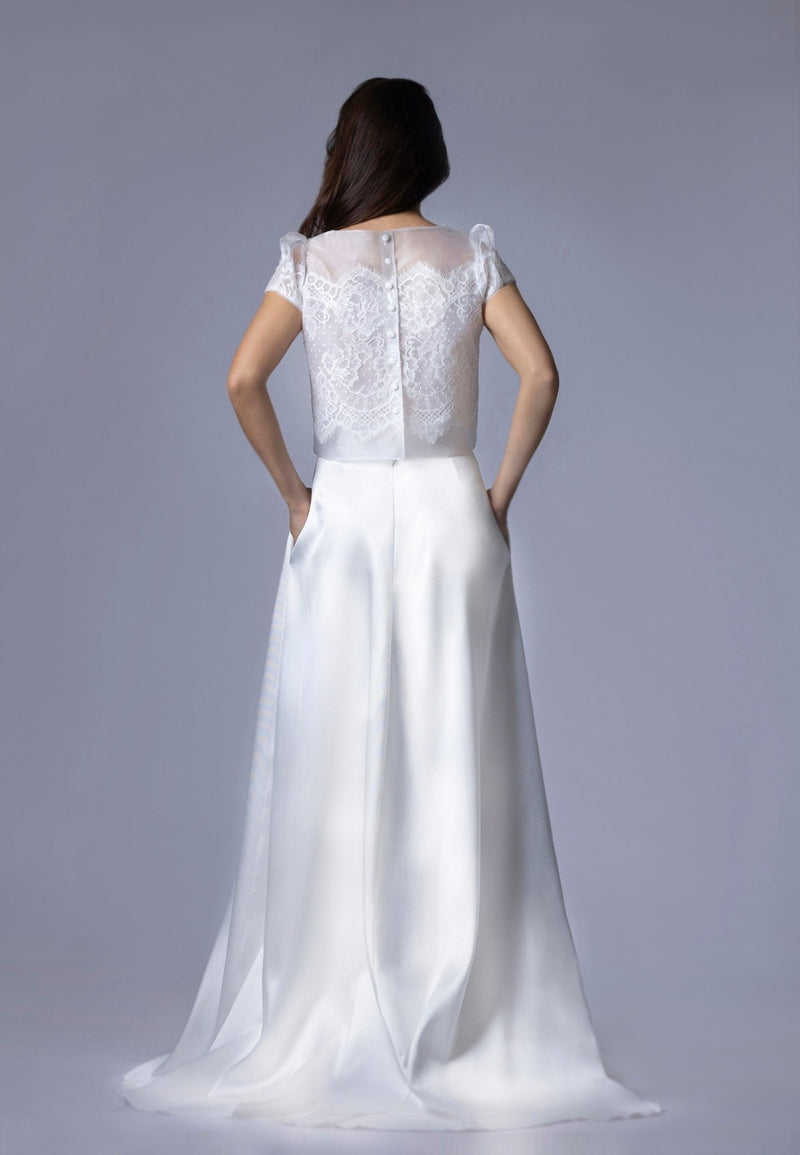 Haut de Mariée en Organza et Dentelle - ARIA - AM LUX COUTURE