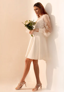 jupe de mariage courte - MARIPPOSA - AM LUX COUTURE