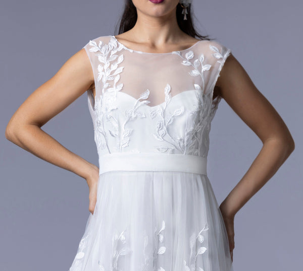 Robe Champêtre en Dentelle Italienne - ELARA - AM LUX COUTURE