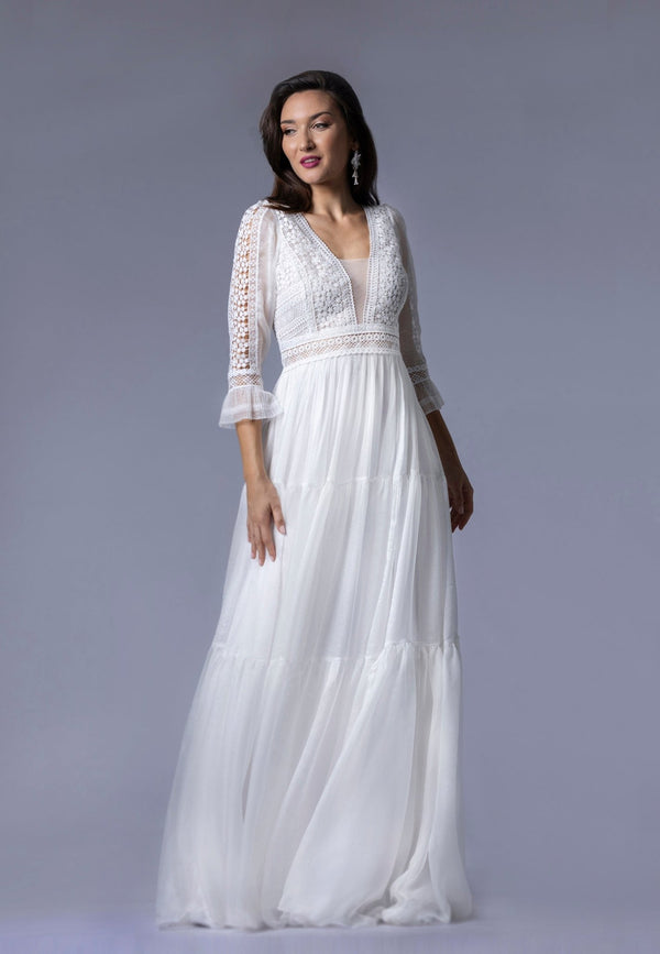 robe de mariée bohème - ELODIE - AM LUX COUTURE