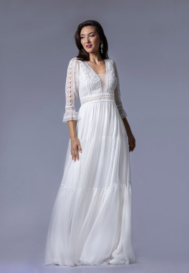 robe de mariée bohème - ELODIE - AM LUX COUTURE