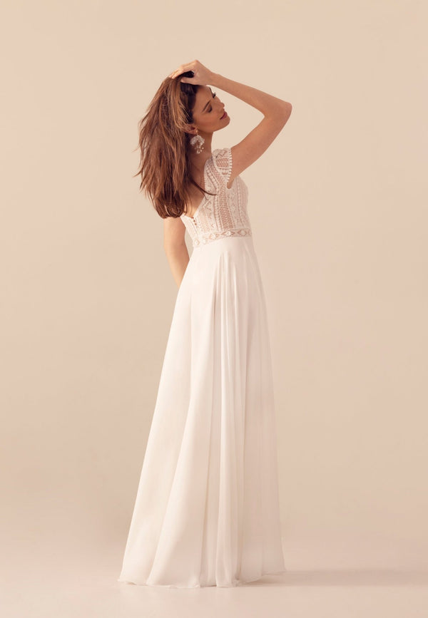 Robe de mariée en mousseline - LÉA - AM LUX COUTURE