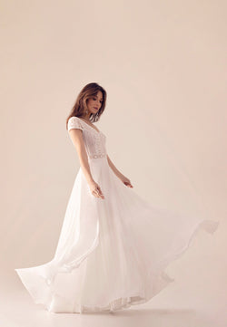 Robe de mariée en mousseline - LÉA - AM LUX COUTURE
