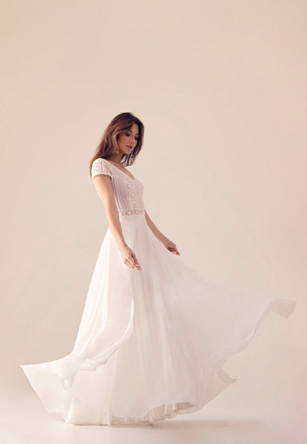 Robe de mariée en mousseline - LÉA - AM LUX COUTURE