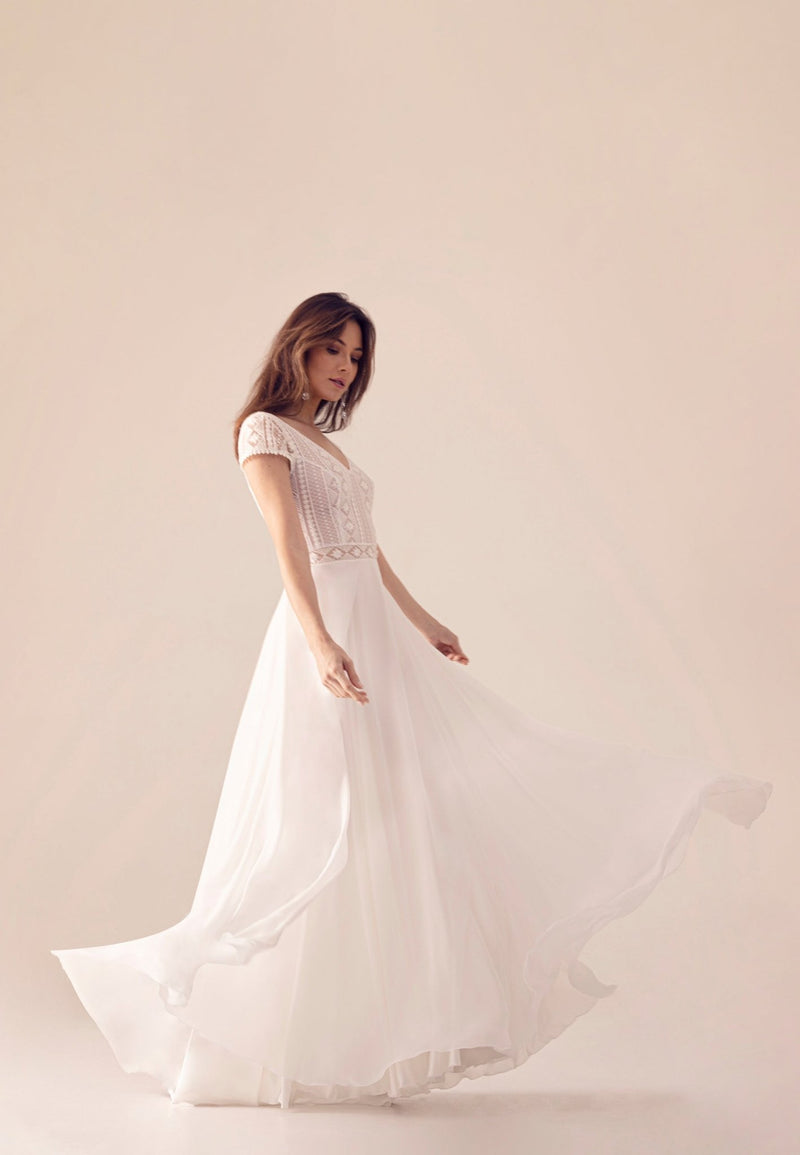 Robe de mariée en mousseline - LÉA - AM LUX COUTURE
