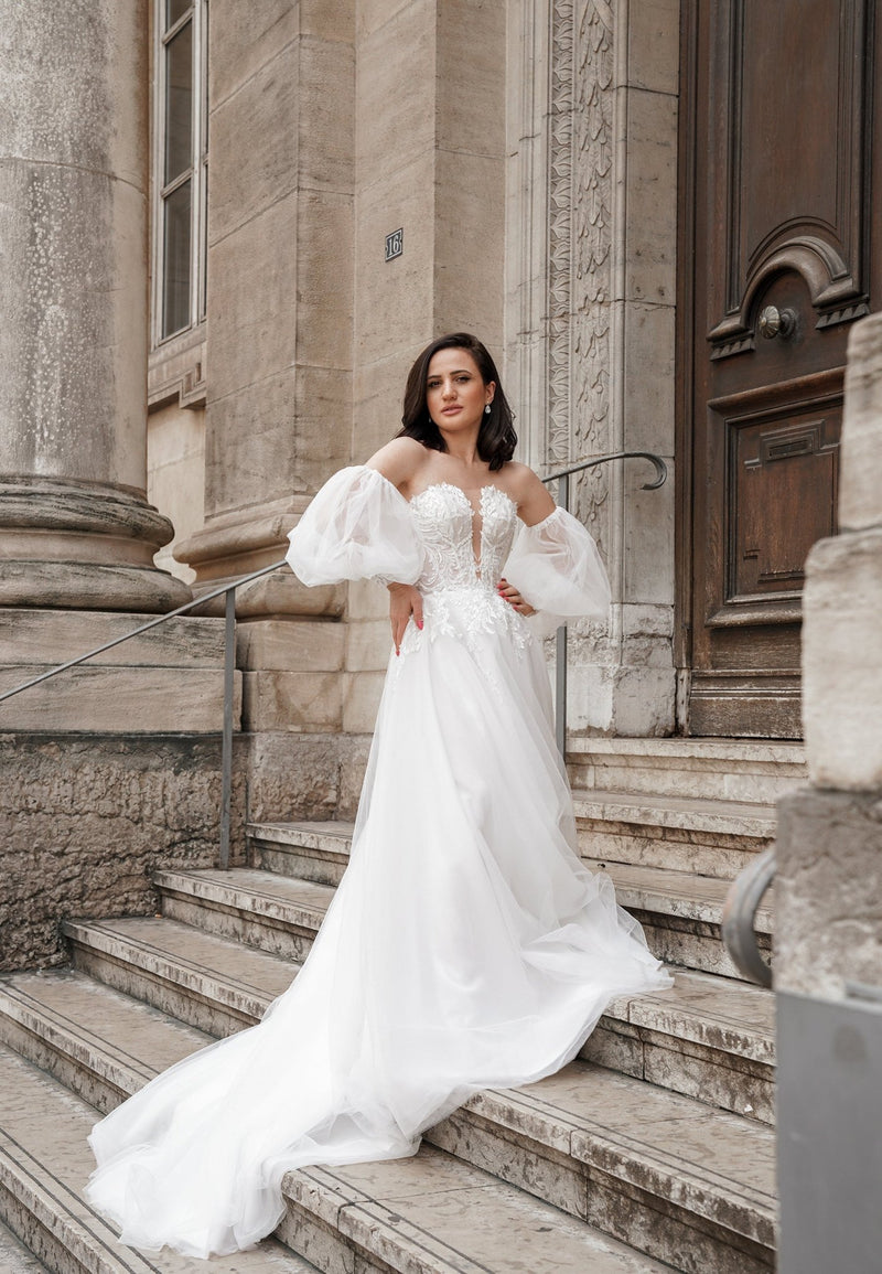 Robe de Mariée Princesse CAMELLIA - Robe de Mariée à Lyon - AM LUX COUTURE