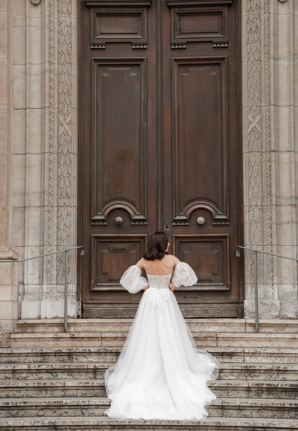 Robe de Mariée Princesse CAMELLIA - Robe de Mariée à Lyon - AM LUX COUTURE