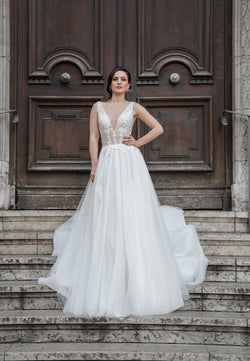 Robe de Mariée Princesse LIORA - Mariage à Lyon - AM LUX COUTURE