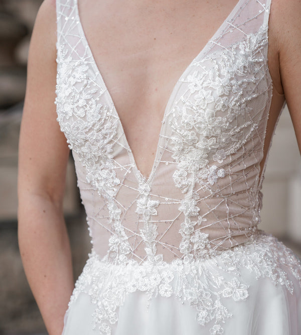 Robe de Mariée Princesse LIORA - Mariage à Lyon - AM LUX COUTURE