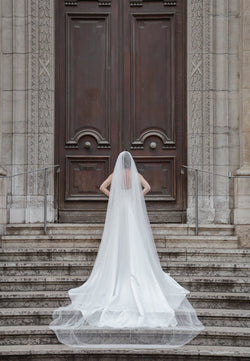 VOILE DE MARIÉE EN TULLE PERLÉ - AM LUX COUTURE