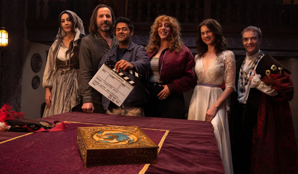 Alice Dufour en robe de mariée AM LUX COUTURE sur le tournage du film Netflix Loups-Garous : Renaissance